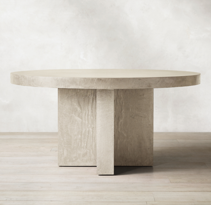 Restoration hardware deals concrete dining table