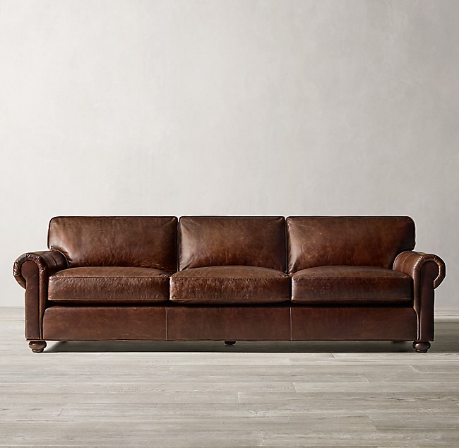 Original Lancaster Leather Sofa, Rh Original Lancaster Leather Sofa